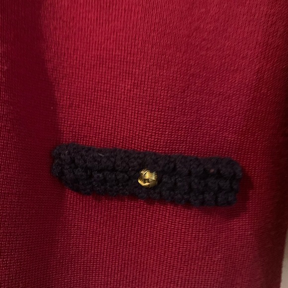 Talbots merino wool Paris inspired Lady Jacket zip front cardigan large - Picture 2 of 3